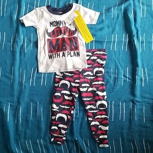 Mustache pj set NWT